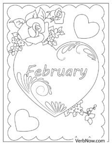 Free FEBRUARY Coloring Pages &amp; Book for Download (Printable PDF) - VerbNow
