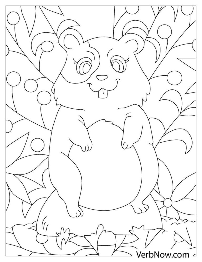 Free HAMSTER Coloring Pages for Download (Printable PDF)