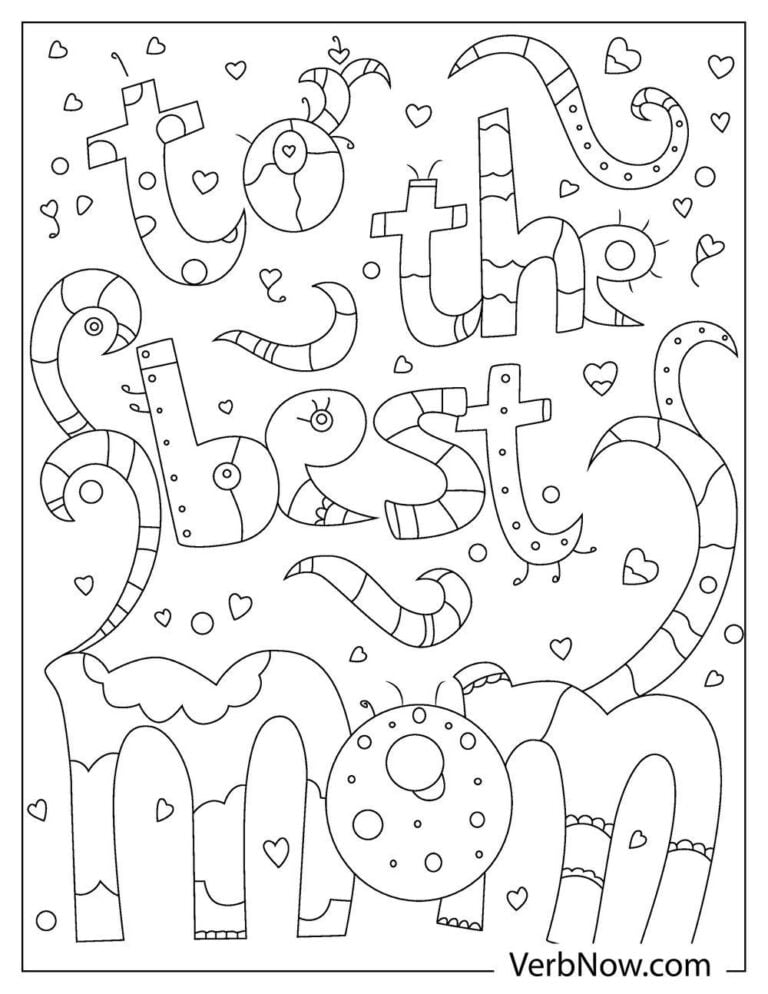 Free HAPPY MOTHERS DAY Coloring Pages (Printable PDF)