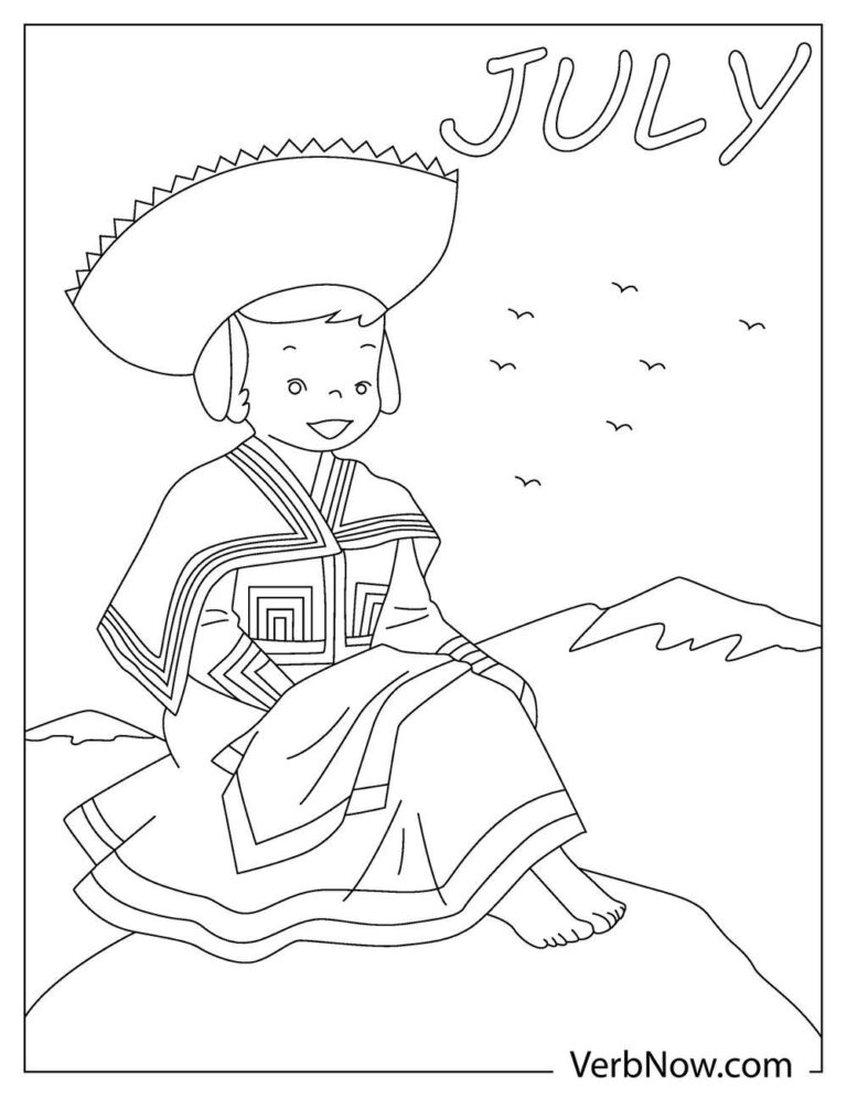 Free JULY Coloring Pages for Download (Printable PDF)