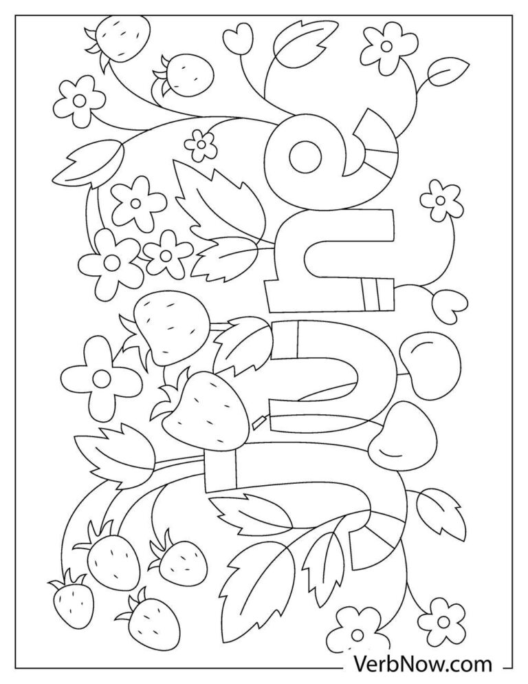 Free JUNE Coloring Pages for Download (Printable PDF)