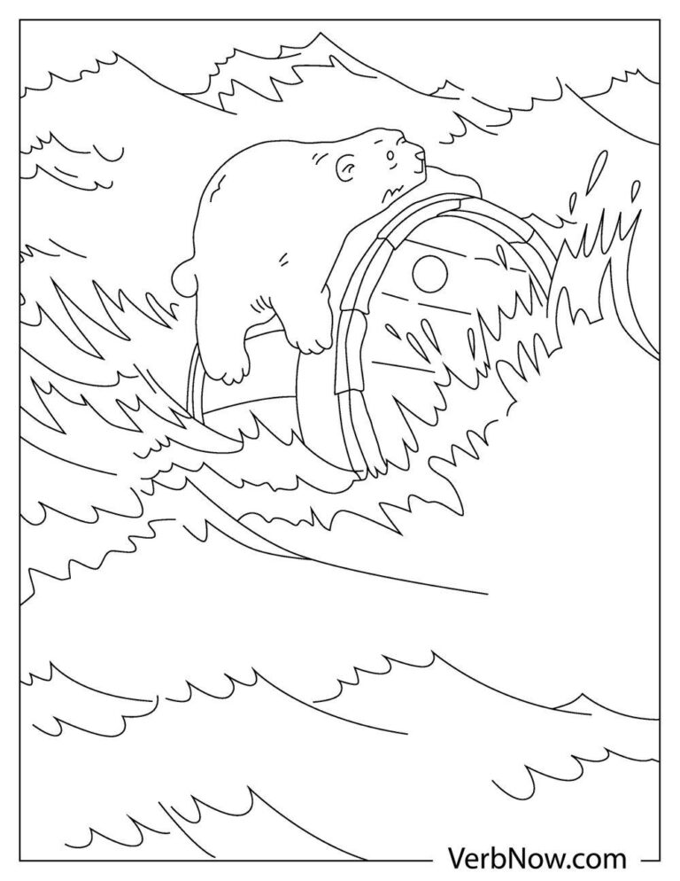 Free POLAR BEAR Coloring Pages for Download (Printable PDF)