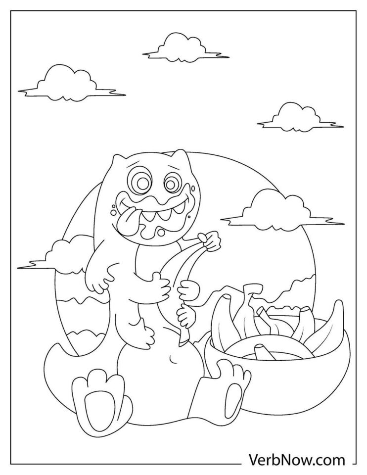 Free BANANA Coloring Pages for Download (Printable PDF)