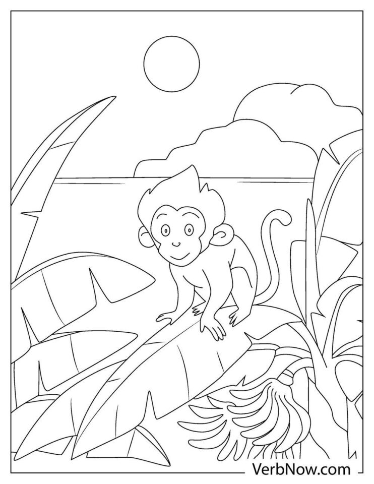 Free BANANA Coloring Pages for Download (Printable PDF)