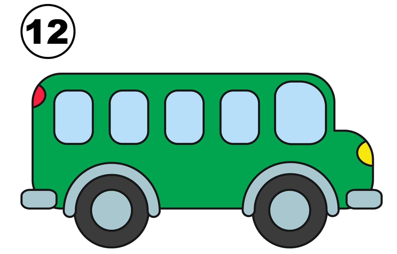 How To Draw A Bus In 12 Easy Steps VerbNow