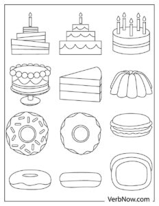 Free DESSERTS Coloring Pages for Download (Printable PDF)
