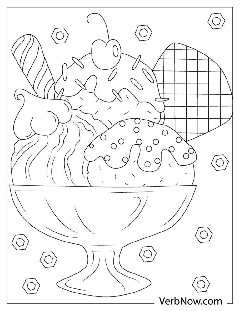 Free DESSERTS Coloring Pages for Download (Printable PDF)