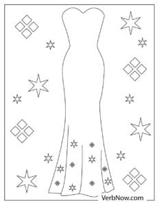 Free DRESSES Coloring Pages for Download (Printable PDF)