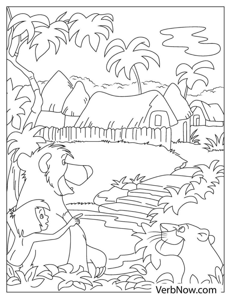 Free JUNGLE Coloring Pages for Download (Printable PDF)