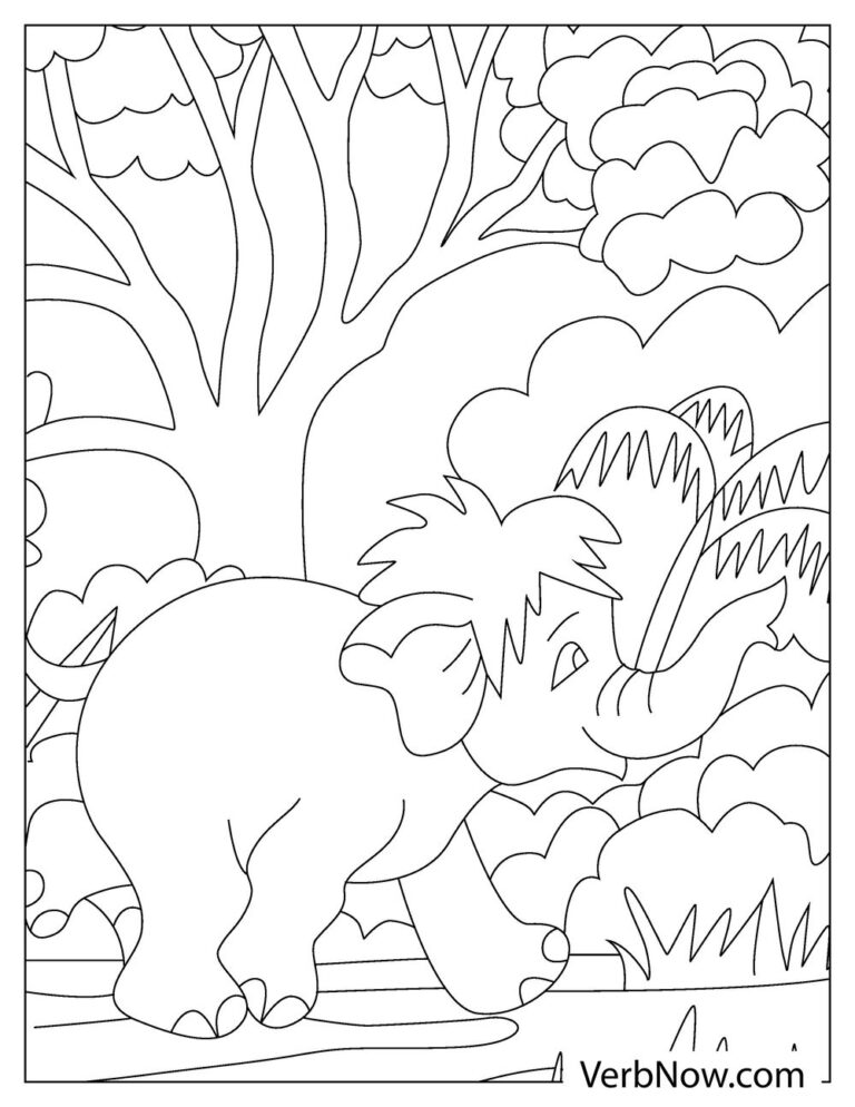 Free JUNGLE Coloring Pages &amp; Book for Download (Printable PDF) - VerbNow
