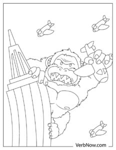 Free KING KONG Coloring Pages for Download (Printable PDF)