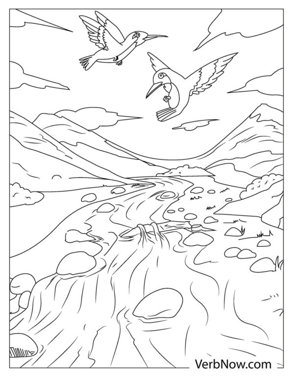 Free MOUNTAIN Coloring Pages for Download (Printable PDF)
