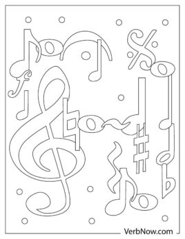 Free MUSIC NOTES Coloring Pages for Download (Printable PDF)