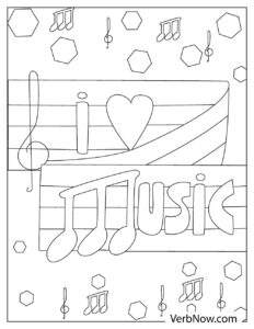 Free MUSIC NOTES Coloring Pages for Download (Printable PDF)