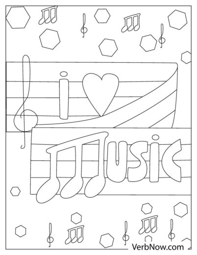 Free MUSIC NOTES Coloring Pages for Download (Printable PDF)