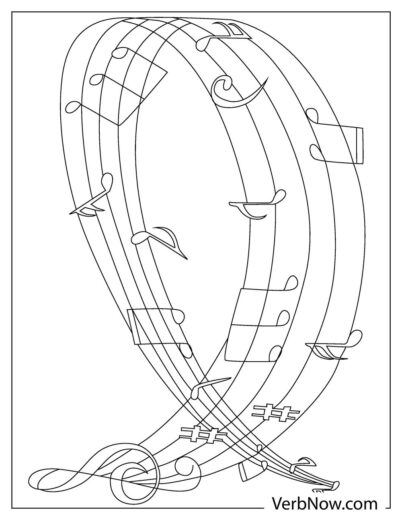 Free MUSIC NOTES Coloring Pages for Download (Printable PDF)