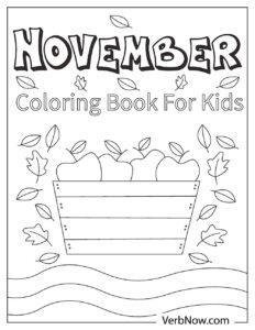 Free NOVEMBER Coloring Pages for Download (Printable PDF)