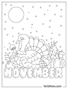 Free NOVEMBER Coloring Pages for Download (Printable PDF)