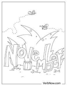 Free NOVEMBER Coloring Pages for Download (Printable PDF)