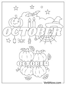 Free OCTOBER Coloring Pages for Download (Printable PDF)
