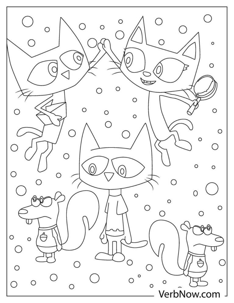 Free PETE THE CAT Coloring Pages for Download (Printable PDF)