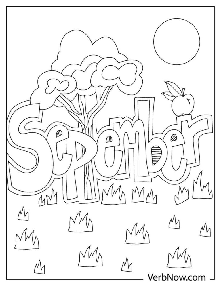 Free SEPTEMBER Coloring Pages for Download (Printable PDF)