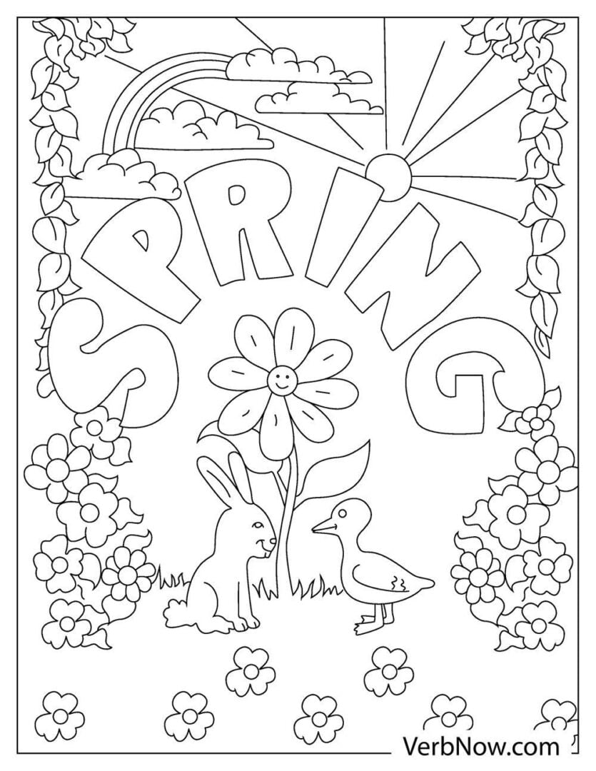 Free SPRING Coloring Pages for Download (Printable PDF)