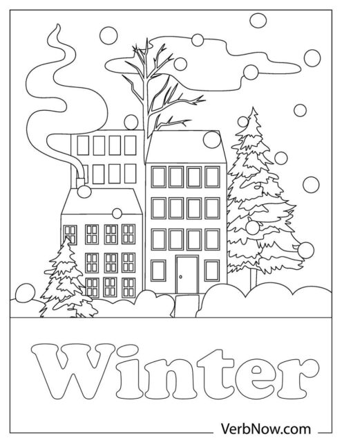 Free WINTER Coloring Pages for Download (Printable PDF)