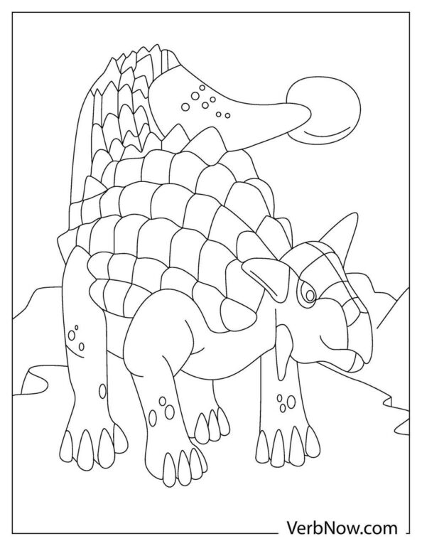 Free ANKYLOSAURUS Coloring Pages for Download (Printable PDF)