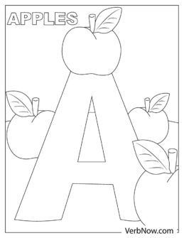 Free APPLE Coloring Pages &amp; Book for Download (Printable PDF) - VerbNow