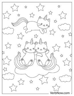 Free CATICORN Coloring Pages for Download (Printable PDF)