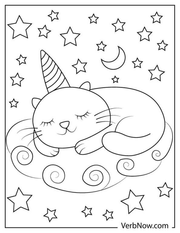 Free CATICORN Coloring Pages for Download (Printable PDF)