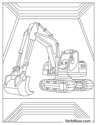 Free EXCAVATOR Coloring Pages for Download (Printable PDF)