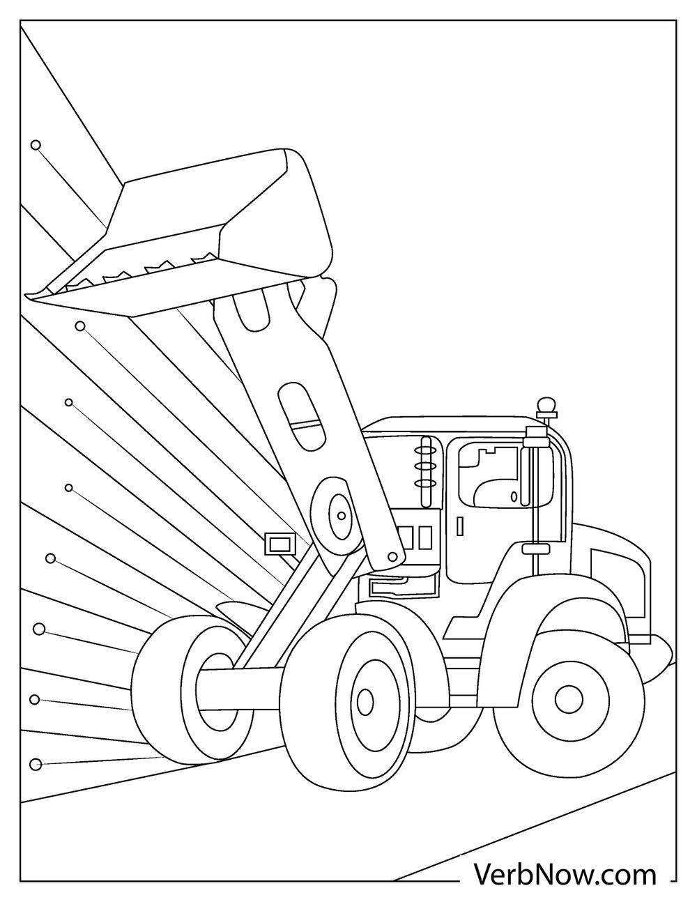 Loader lifting materials coloring page