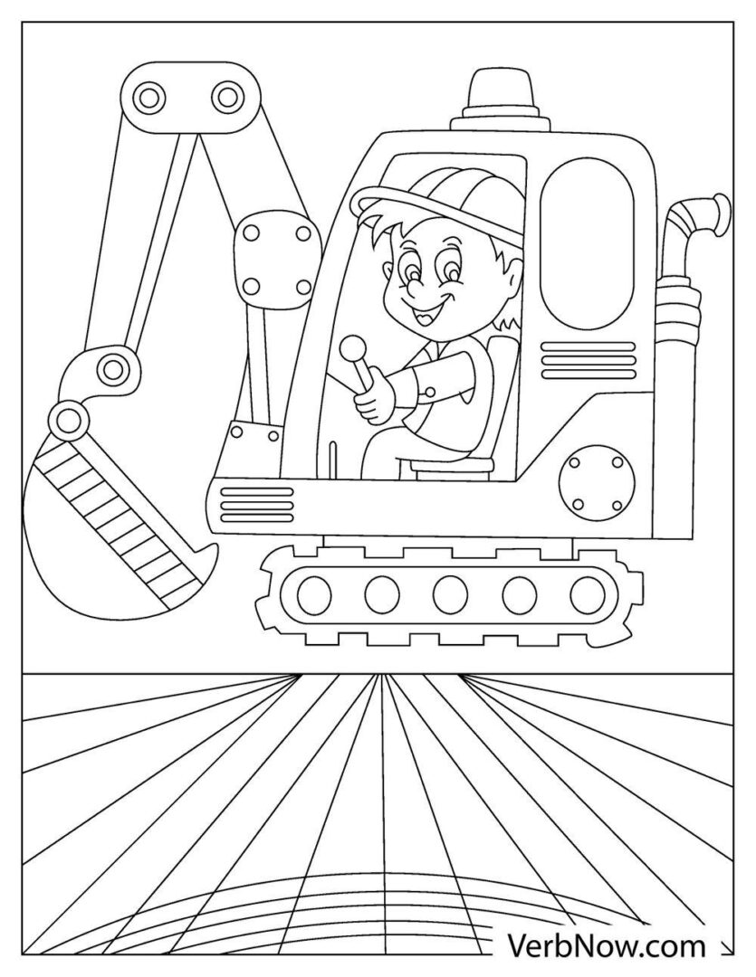 Free EXCAVATOR Coloring Pages & Book for Download (Printable PDF) VerbNow