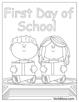 Free FIRST DAY OF SCHOOL Coloring Pages for Download (Printable PDF)