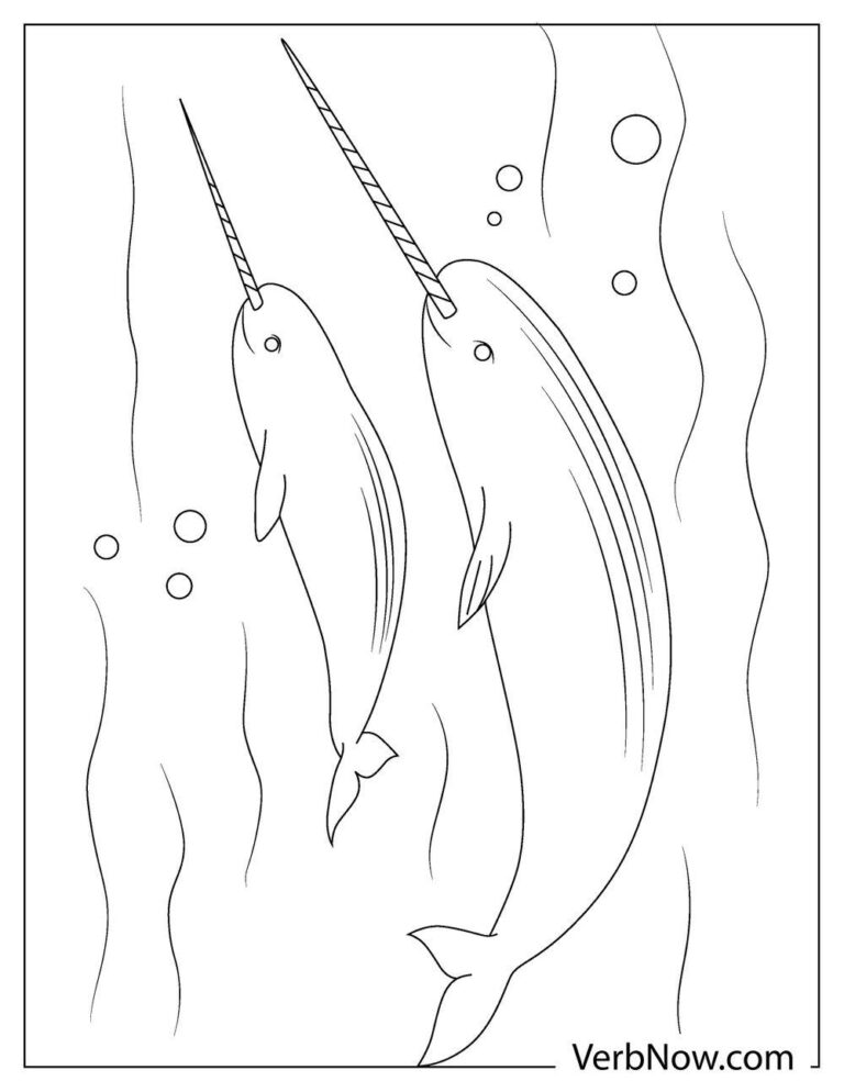 Free NARWHAL Coloring Pages for Download (Printable PDF)
