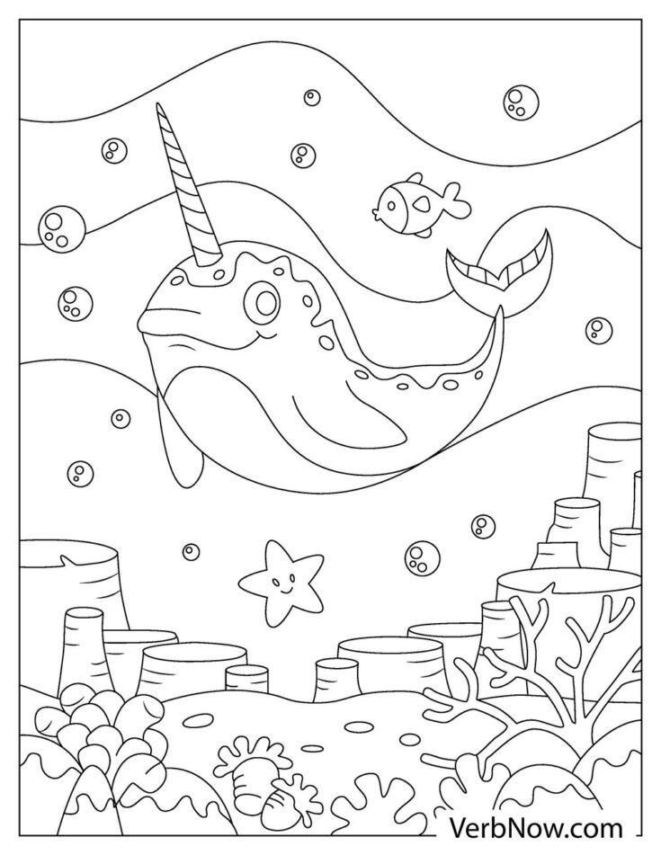 Free NARWHAL Coloring Pages for Download (Printable PDF)