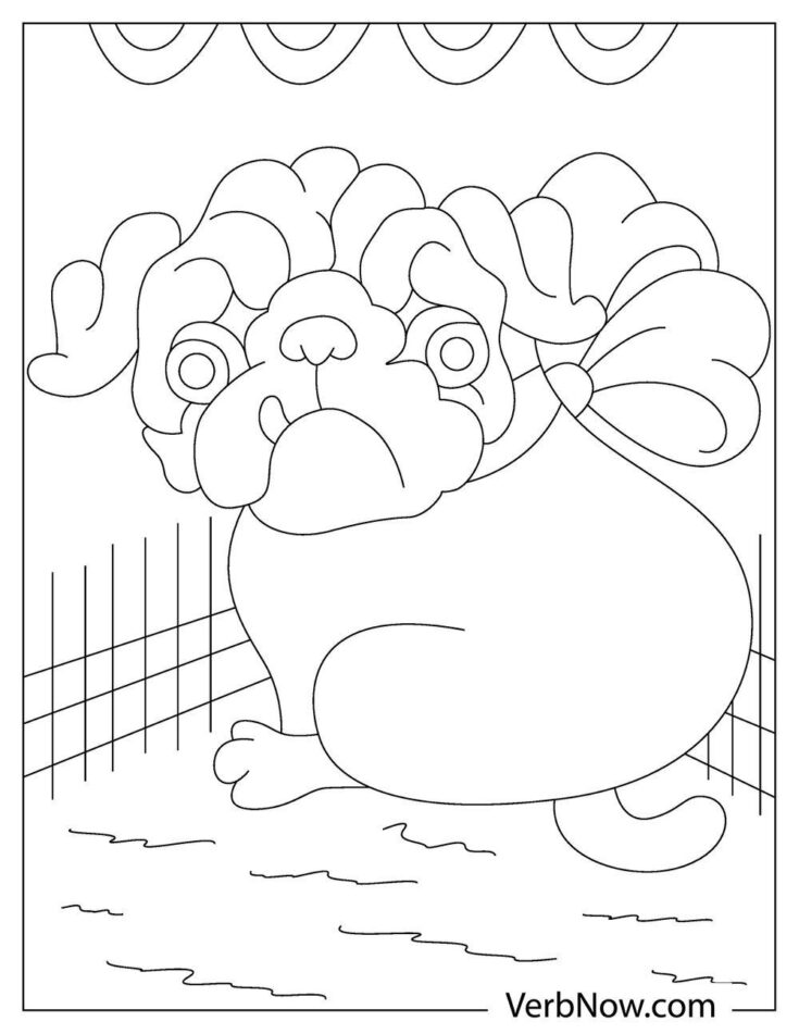 Free PUG DOG Coloring Pages for Download (Printable PDF)