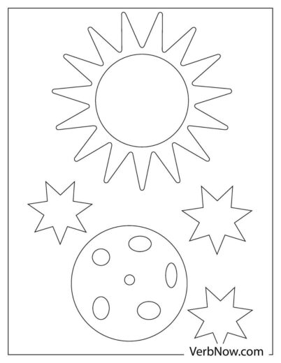 Free SUN AND MOON Coloring Pages for Download (Printable PDF)