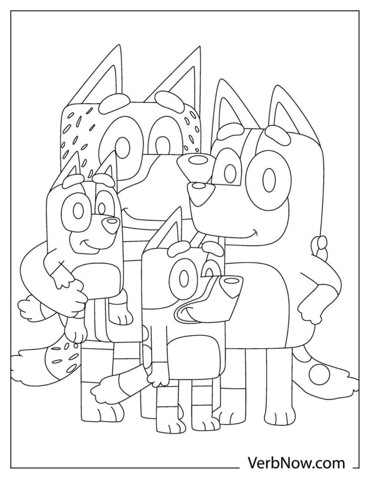 39 Free BLUEY Coloring Pages (Printable PDF)