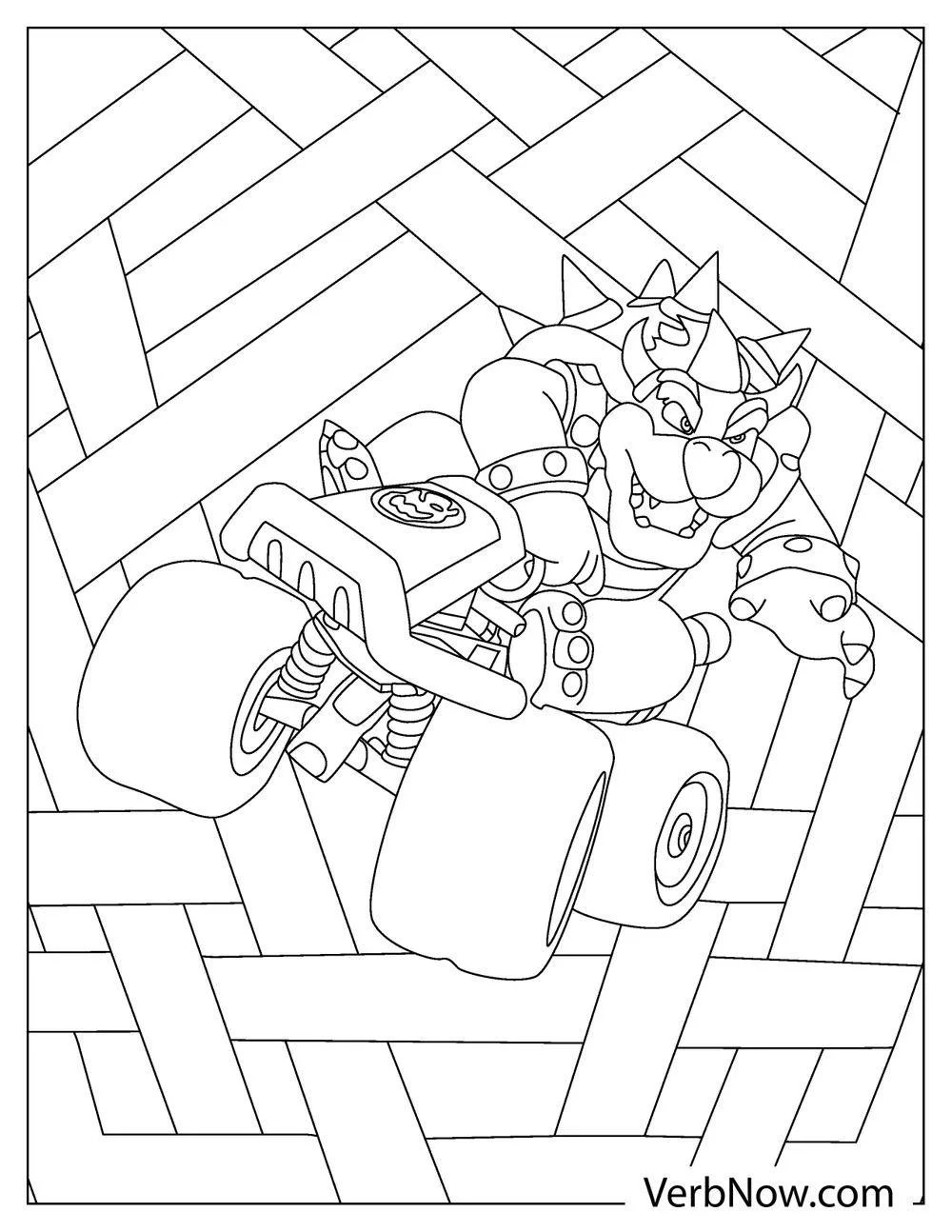 Bowser riding kart from Mario Kart