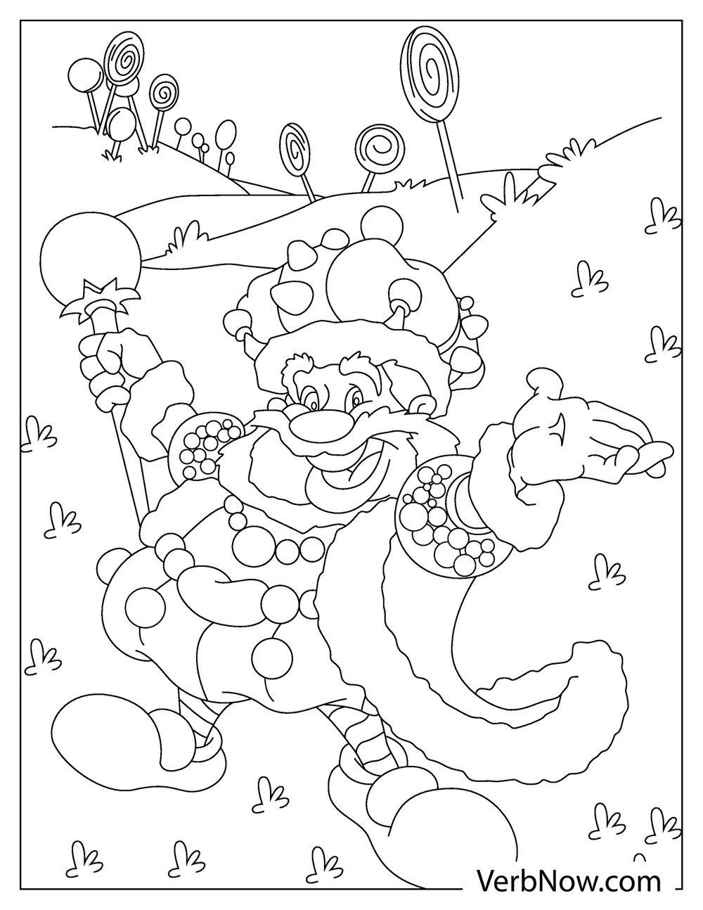 Candyland king waving joyfully coloring page
