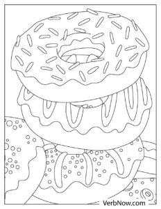 Free DONUT Coloring Pages for Download (Printable PDF)