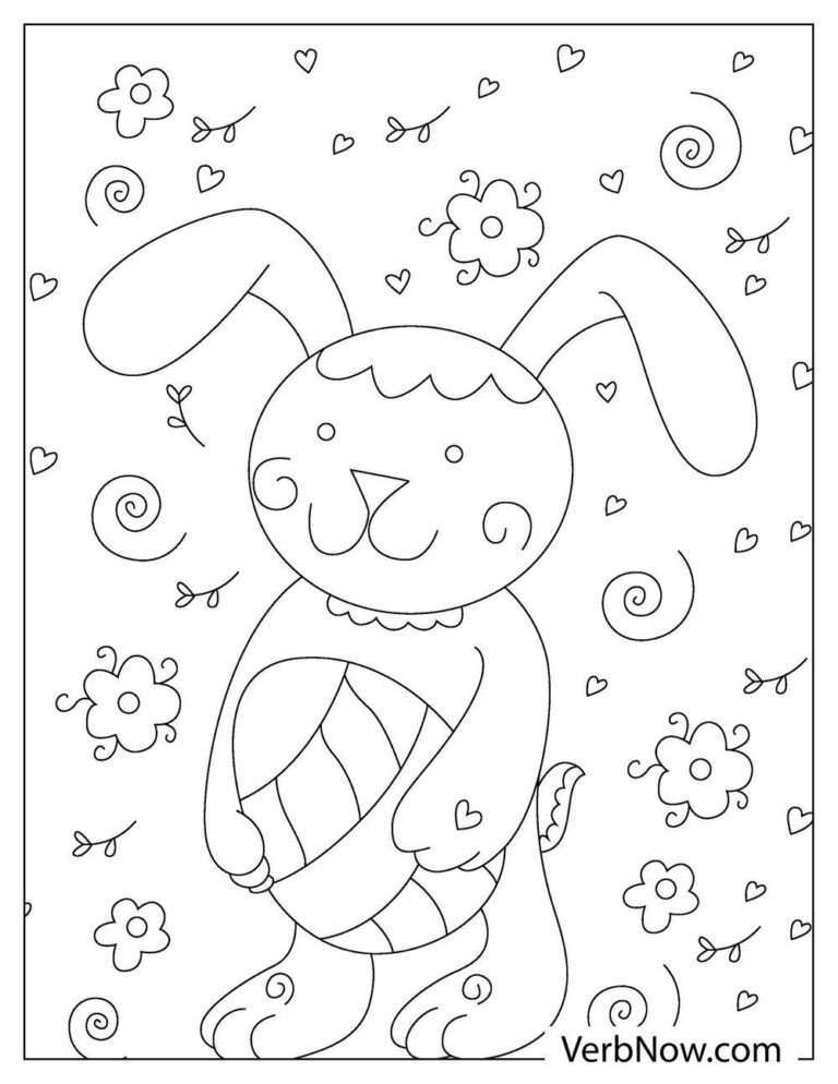 Free EASTER BUNNY Coloring Pages &amp; Book for Download (Printable PDF ...