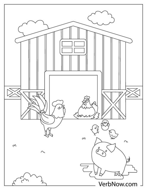 Free FARM ANIMALS Coloring Pages for Download (Printable PDF)