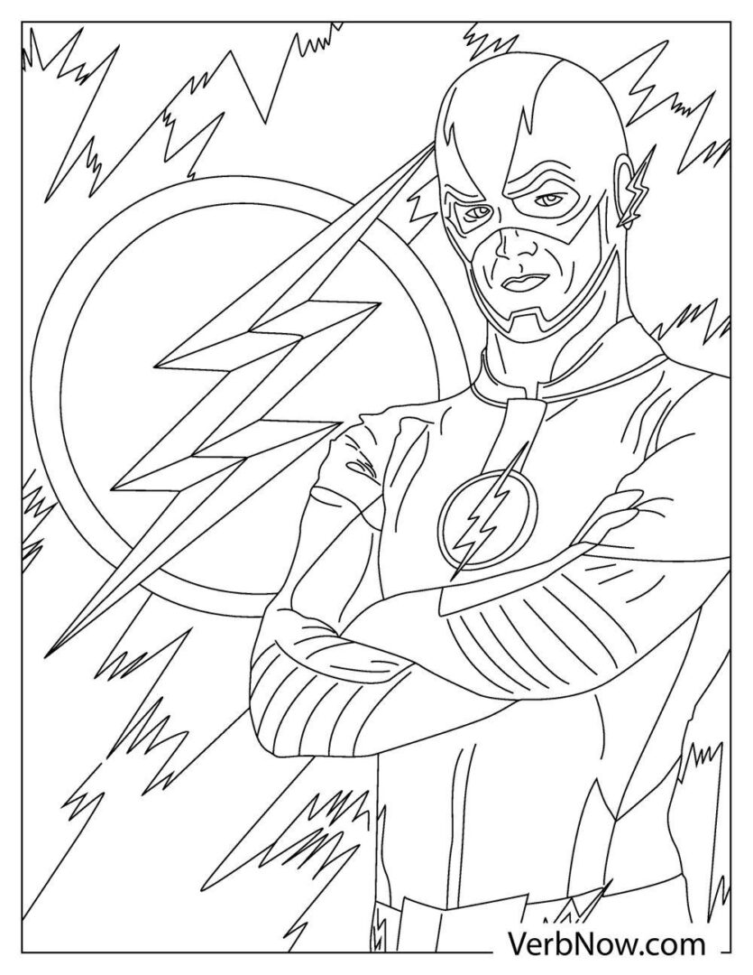 Free FLASH Coloring Pages for Download (Printable PDF)