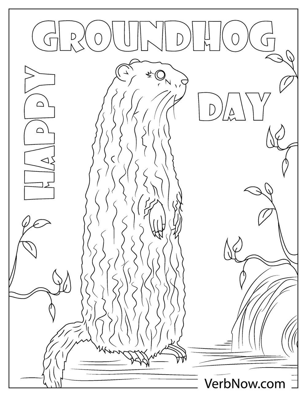 Tall groundhog standing next to tree