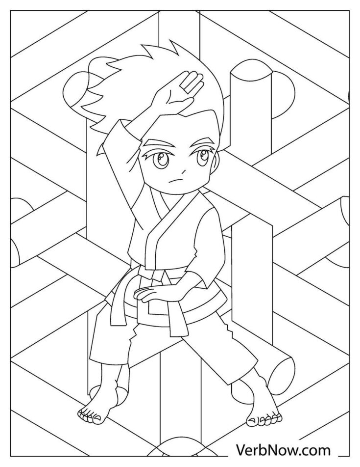 Free KARATE KID Coloring Pages for Download (Printable PDF)