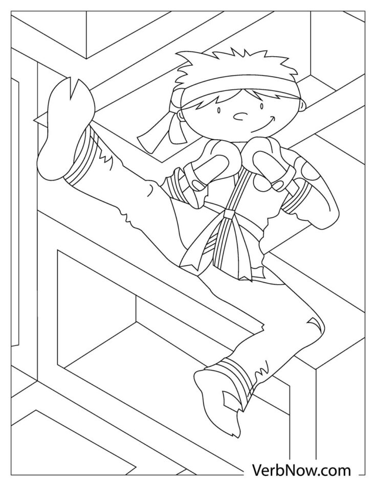 Free KARATE KID Coloring Pages for Download (Printable PDF)